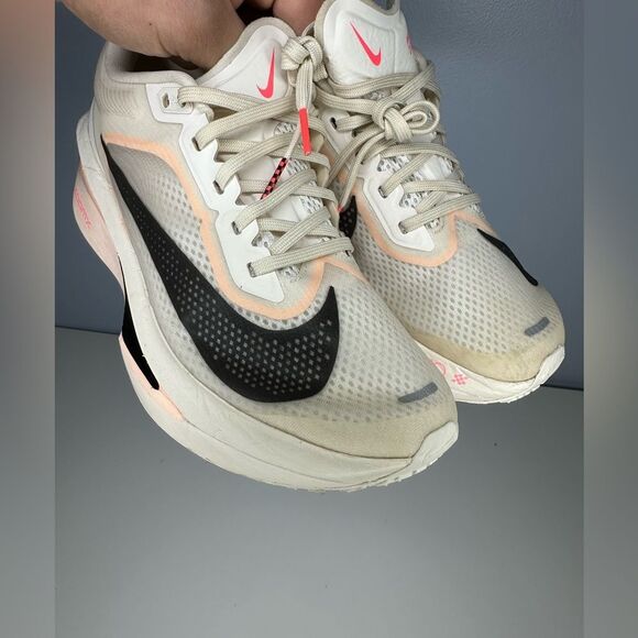 Nike Women’s Zoom Fly 6 Road Racing Shoes Sz 7.5 Pale Ivory Crimson Carbon Plate - Picture 3 of 7